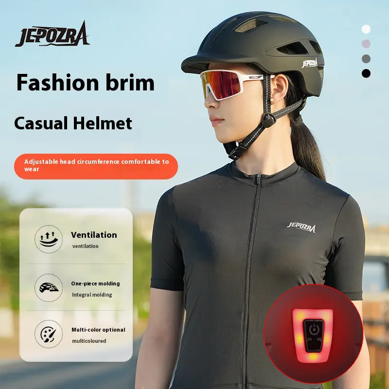 Bike Helmet Adult with Integrated Taillight Lightweight Adjustable Baseball Cap Style Cycling Helmet for Urban Commuter Road Biking Scooter - TikTok Shop Bike Helmet Adult with Integrated Taillight Lightweight Adjustable Baseball Cap Style Cycling Helmet for Urban Commuter Road Biking Scooter - TikTok Shop