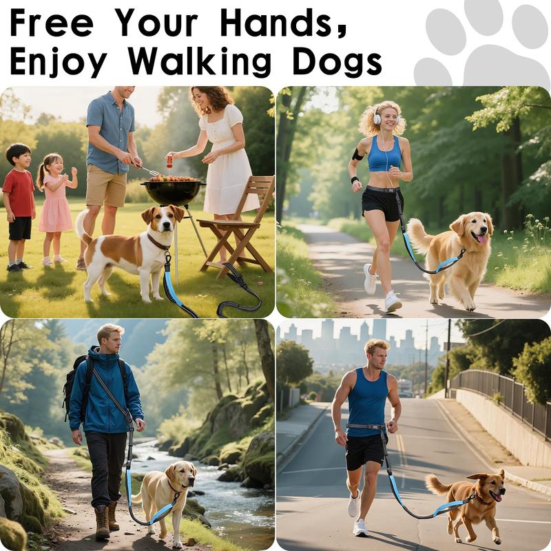 2026 Pawaboo Hands Free Dog Rope Leash, Adjustable Waist , Crossbody Rope with Explosion-Proof Handle, Lockable Metal Clipthe ,The Best Gift for Dogs and Owners,(66.87'' x 0.39'' x 0.39'') Outdoorfun dogaccessories