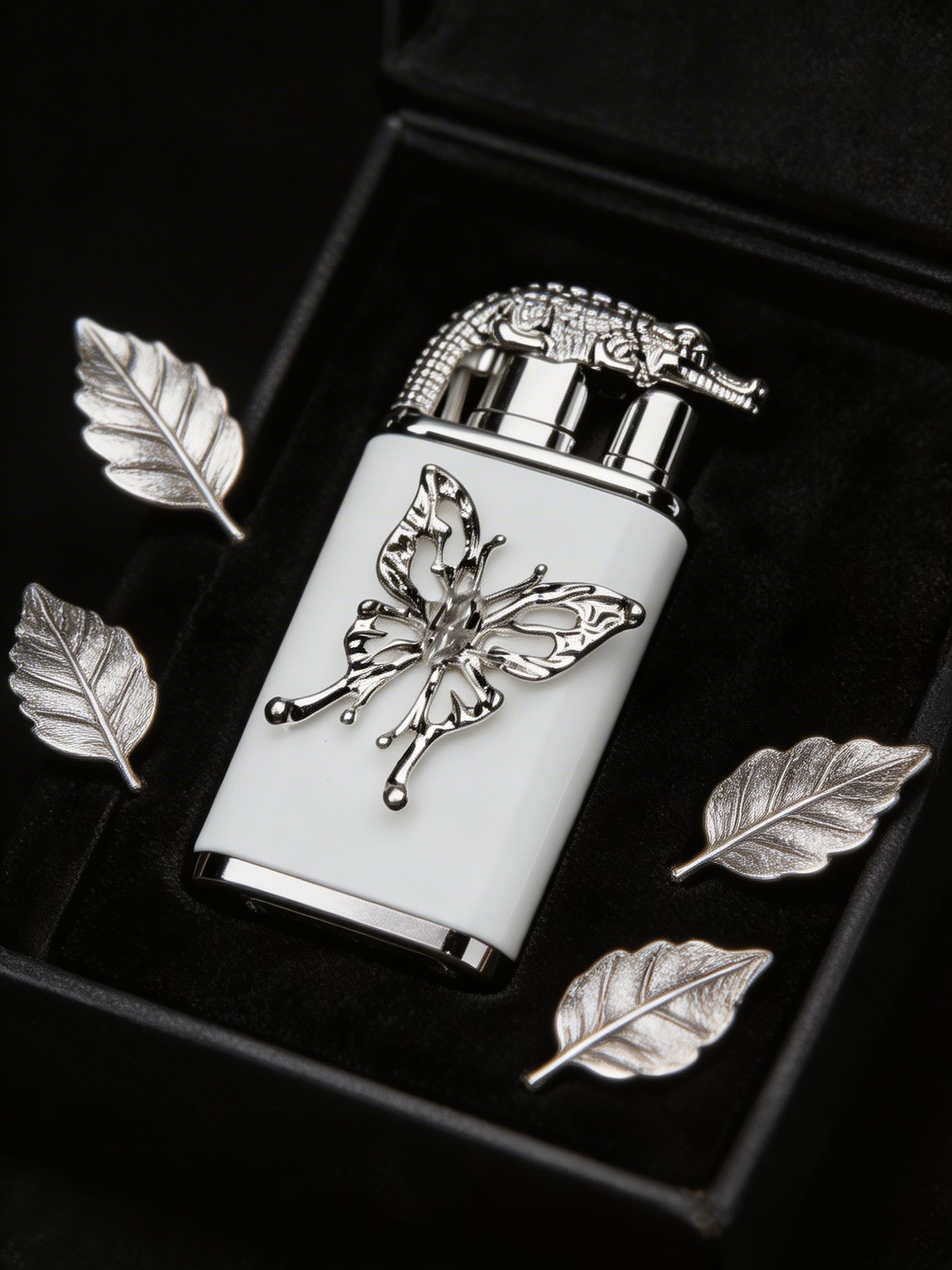 Handmade Butterfly Windproof Lighter - Refillable Torch Jet Type, & Stylish Design（No Gas）