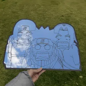 Lightweight Unbreakable Sturdy and Durable Nar-uto Anime Irregular Shape Mirror Custom Wall Decor Mirror