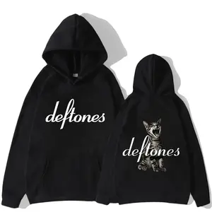 Deftones Around The Fur Tour Band Retro Two-Sided Graphic Sweatshirt, Deftones Album Music Tour 2025 Grunge 2-Sided Pullover Hoodie for Men & Women