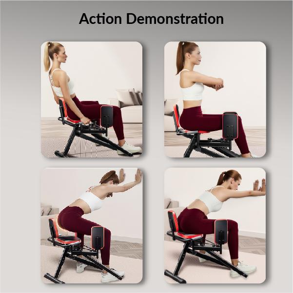 2-in-1 Hip Abductor & Adductor Machine for Home Gym - Adjustable Glute Trainer, Inner/Outer Thigh Workout Equipment for Hip Sculpting & Butt Lifting