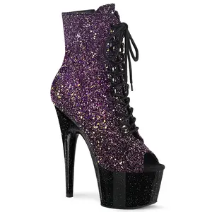 Pleaser Adore-1021OMBG Women's Ankle Boots, Footwear with Ankle Boot Height, Sparkling Finish, Suitable for All Seasons