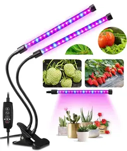 Grow Light LED Plant Grow Lights Full Spectrum for Indoor Plants, Auto ON Off with 3/9/12H Timer, 9 Dimmable Lightness Clip-On Desk Grow Lamp Bulbs,For Seedlings Hydroponics Succulents Home Garden Use