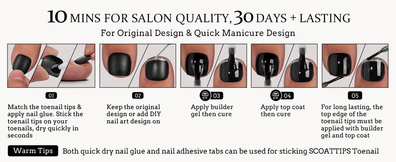 BTArtboxnails SCOATTIPS Short Toe Nail Tips - White Press On Toenails for Women, 160 Pcs 16 Sizes Soft Gel Toe Nail Press Ons, Soak Off Acrylic Fake Toe Nail Extensions (Include Nail Tips ONLY)