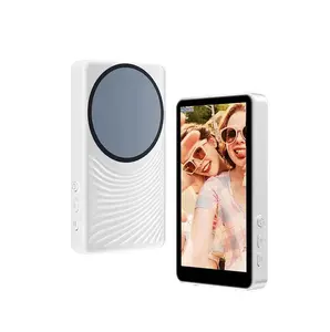 Magnetic Phone Vlog Selfie Monitor Screen - Back Camera Selfie Monitor - 1080P Display can Wirelessly Connect to Mobile Phones - Rear Camera Selfie Screen with Remote Controller(White)