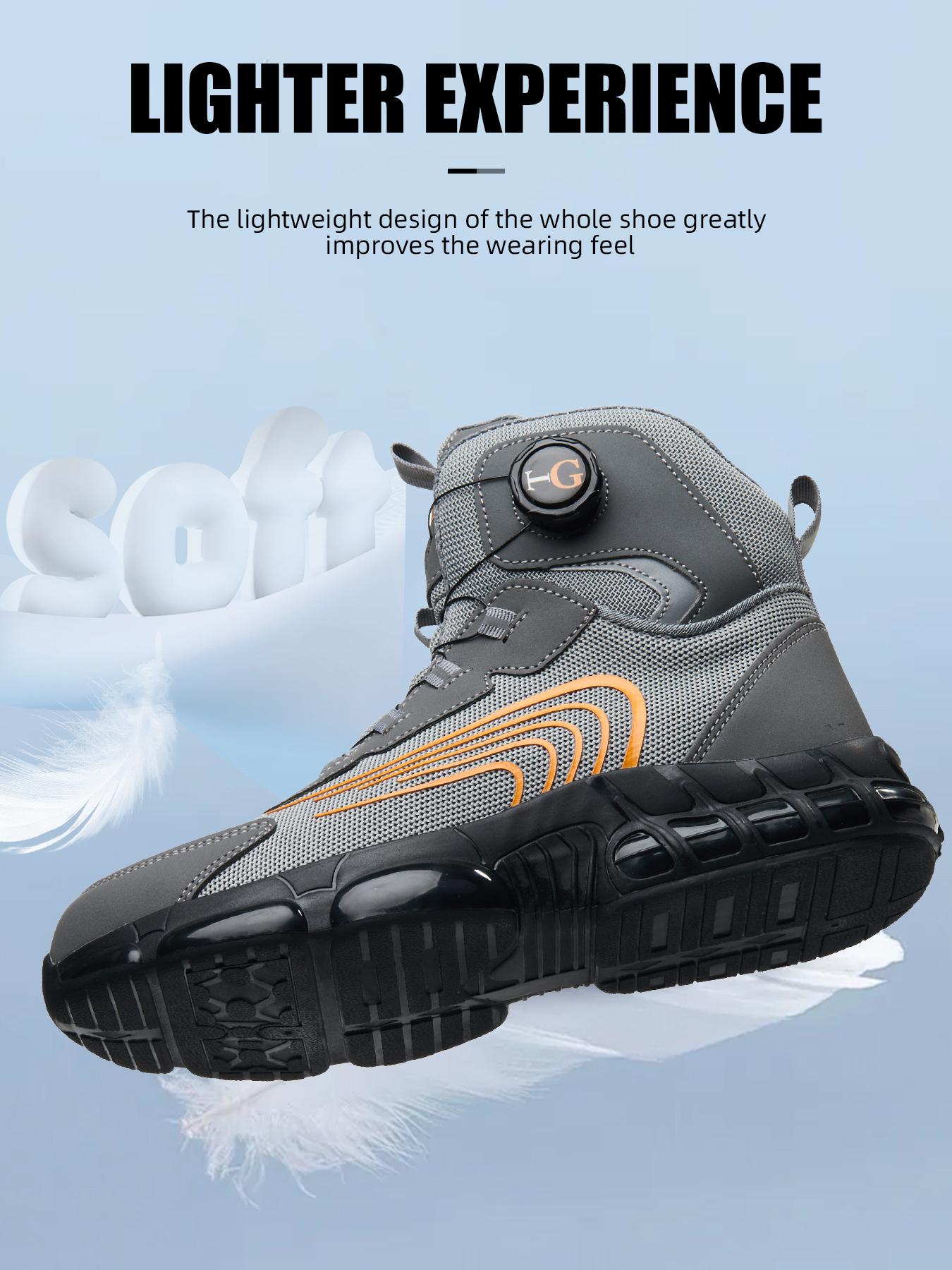 Men's Safety Shoes Mid-Top Protective Casual Shoes Anti-Smashing Composite Toe Anti-Puncture Midsole Thick Sole Comfortable Outdoor Casual Work Shoes Boot Footwear Men's Safety Shoes Mid-Top Protective Casual Shoes Anti-Smashing Composite Toe Anti-Puncture Midsole Thick Sole Comfortable Outdoor Casual Work Shoes Boot Footwear