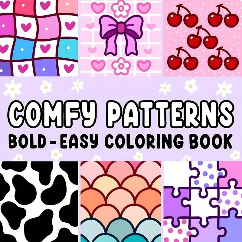 3PCS Coloring Book for Adults and Teens, Super Cute Designs, Hygge Spaces for Relaxation