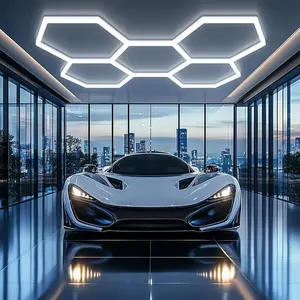 DIY Hexagon Honeycomb Creative Garage Light, DIY Combinable Geometric Shapes, Lightweight and Safe, Even Light Coverage, Suitable for Personalized Garages, Game Rooms, E-sports Rooms, Home Theaters, Kids Play Areas, Creative Office Spaces, Theme Cafes