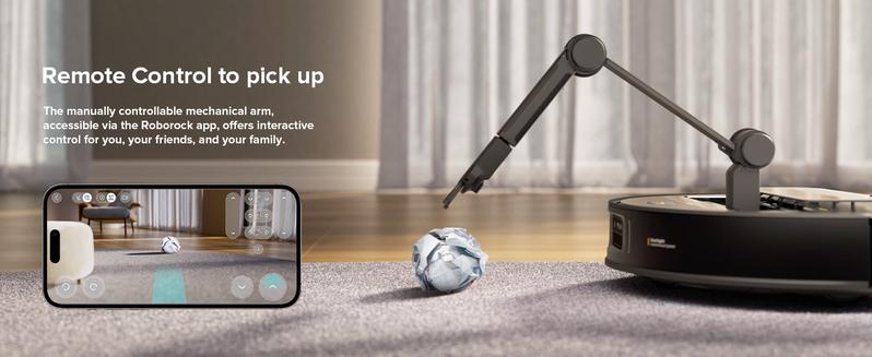 Roborock Saros Z70 Robot Vacuum and Mop, OmniGrip Arm, AI-Powered, 22,000Pa Suction, 3.14’’ Ultra Slim, FlexiArm Riser Technology, AdaptiLift Chassis, Obstacle Avoidance, Auto Mop Washing & Drying