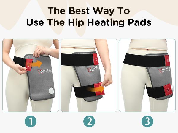 Hip Heating Pad for Hip/Sciatica Pain, Birthday Gifts for Women/Men/Mom, Lower Back/Thigh/Buttock Electric Heat Pad(S/M/L/XL)