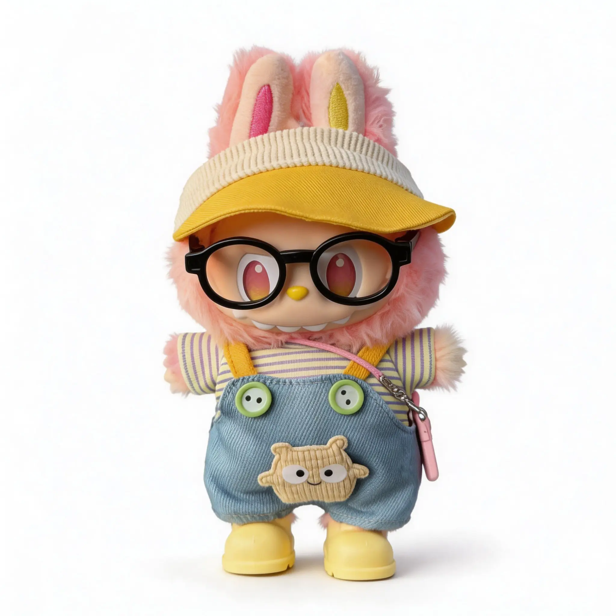 Nerd-Chic Clothing Set compatible w/ LabubuMonster 17cm - 5 pcs Overalls (NO DOLL)