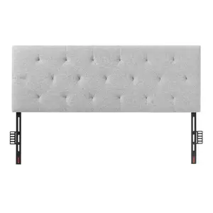 VEVOR Headboard,  Full Size Headboard with Adjustable Height, Comfortable Diamond Tufted for Full Size Bed, W 56.3 x H（35.6-47.4）inches, Ideal for Bedroom, Hotel, Homestay, Dormitory, Light Grey