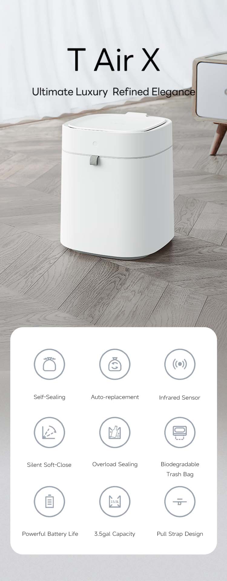 IntreLife 3.5 Gallon Smart Trash Can – Automatic Bag Sealing & Replacement, Motion Sensor Lid, Hands-Free Odor-Blocking Garbage Bin for Kitchen, Bathroom, Bedroom & Living Room (1 Refill Ring Included) IntreLife 3.5 Gallon Smart Trash Can – Automatic Bag Sealing & Replacement, Motion Sensor Lid, Hands-Free Odor-Blocking Garbage Bin for Kitchen, Bathroom, Bedroom & Living Room (1 Refill Ring Included)