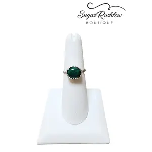 Malachite & 925 Sterling Silver Ring Size 5.75 - Karen Mccray