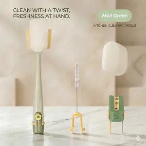 Moli Green 5-in-1 Bottle & Straw Cleaning Brush for Bottles, Cups & Straws  Bottlewasher Cleaner