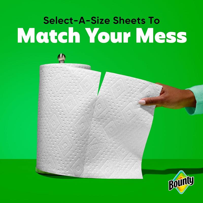 New Bounty Select-A-Size Paper Towels, White, 2 Triple Rolls = 6 Regular Rolls