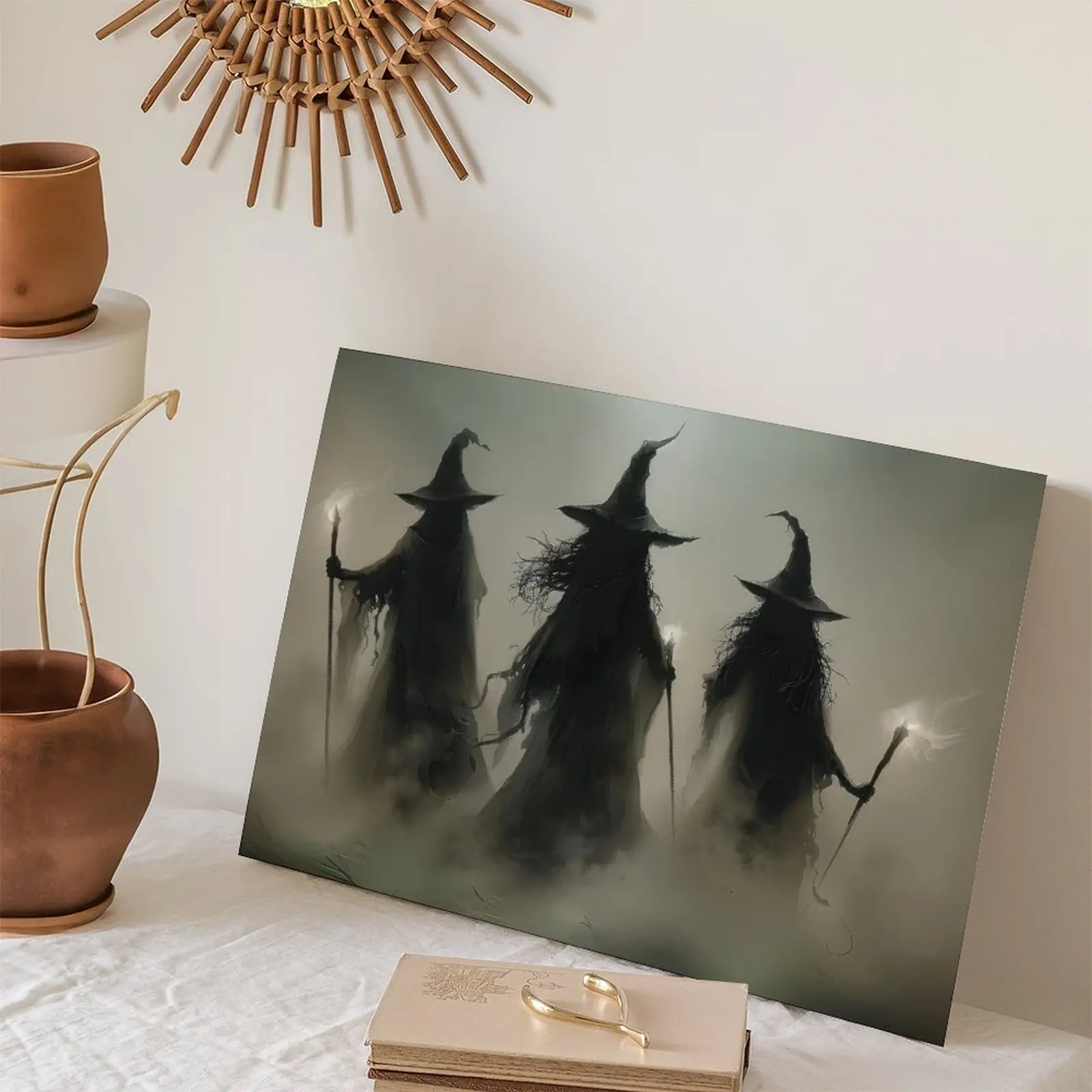 ILLBDR Halloween Vintage Witchy Wall Art Prints Creepy Gothic Dark ...