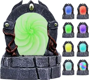 CZYY DND Glowing Portal Miniature – LED Light‑Up & Color‑Changing Resin Gate, Immersive Battle Mat Scenery Terrain for Wargames, Tabletop RPG & Gift for D&D Player and DM (Portal Gate)