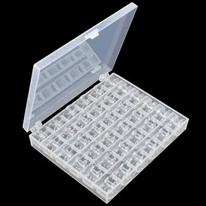 36 Pcs Transparent Plastic Sewing Machine Bobbins with Case for Janome Brother Singer Babylock Sewing Machine Class 15 Bobbins Spools with Storage Box for Juki Pfaff Elna Machine Christmas Gift TTSAM
