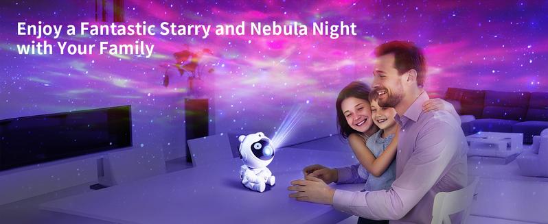 【Valentine's Day gift】Astronaut Galaxy Projector Star Projector with Timer and Remote Galaxy Projector with Moon Lamp LED Nebula Night Lights