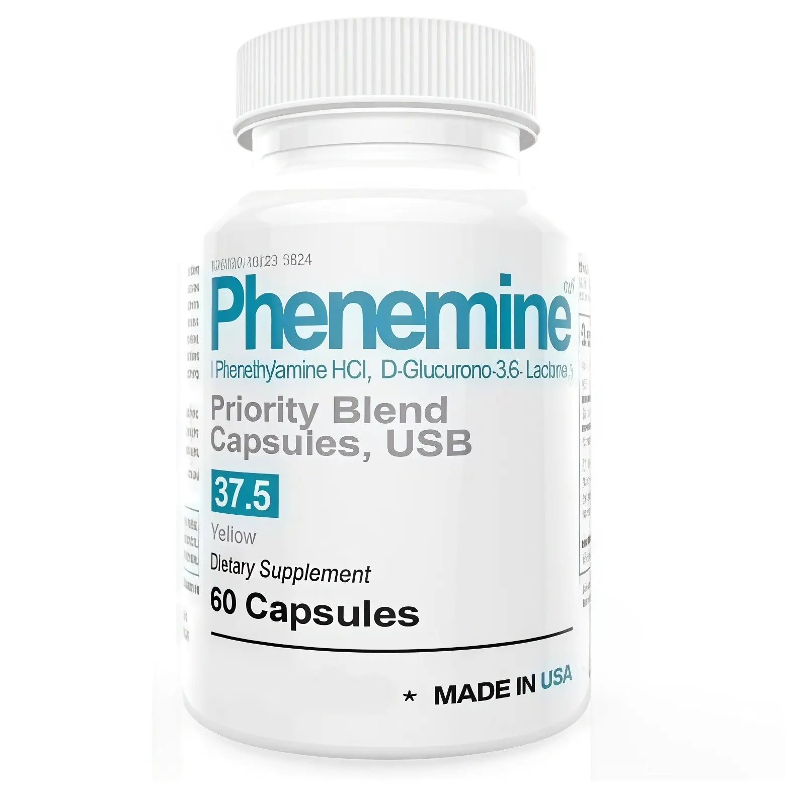 Phen 37.5 Diet Support Capsules, Energy & Appetite Support Supplement, 60 Capsules, Unflavored Daily Nutrition Formula