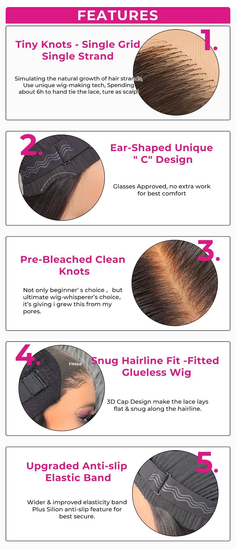 【Flashsale】ISEE Wear Go Straight Short Bob Wig 6*4 Glueless Pre-plucked Hairline Pre-cut Lace Wig Beginner Friendly Gift for Girlfriend/Wife/Family Springtok#iseehairbeauty