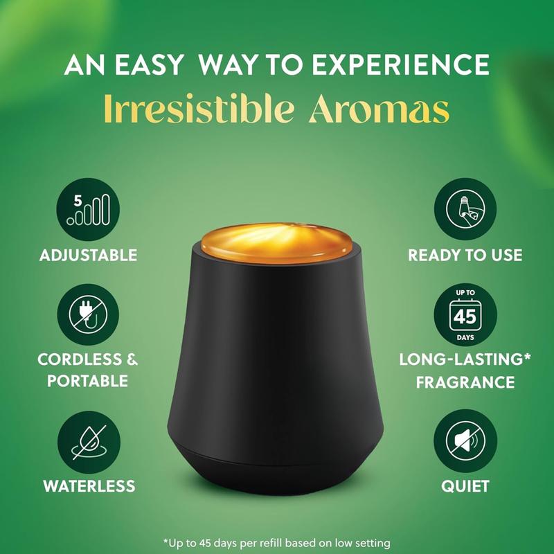 Essential Mist Starter Kit, Diffuser + 1 Refill, Lavender and Almond Blossom, Air Freshener, Essential Oils