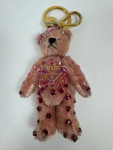 Pre-owned PRADA Pink Bear Key Charm Vibrant Pink Color, Compact & Lightweight, Ideal for PRADA Key Holders, Whimsical Design, Versatile for Casual & Formal Settings