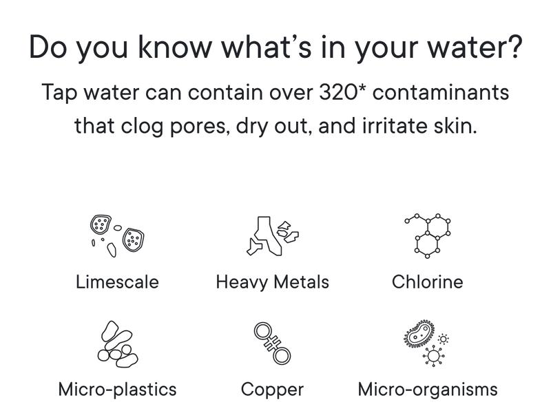 Qure Faucet Filter for Bathroom Sink Clearer Hydrated Skin Reduces Irritants Boosts Hydration Minimizes Breakouts & Irritation