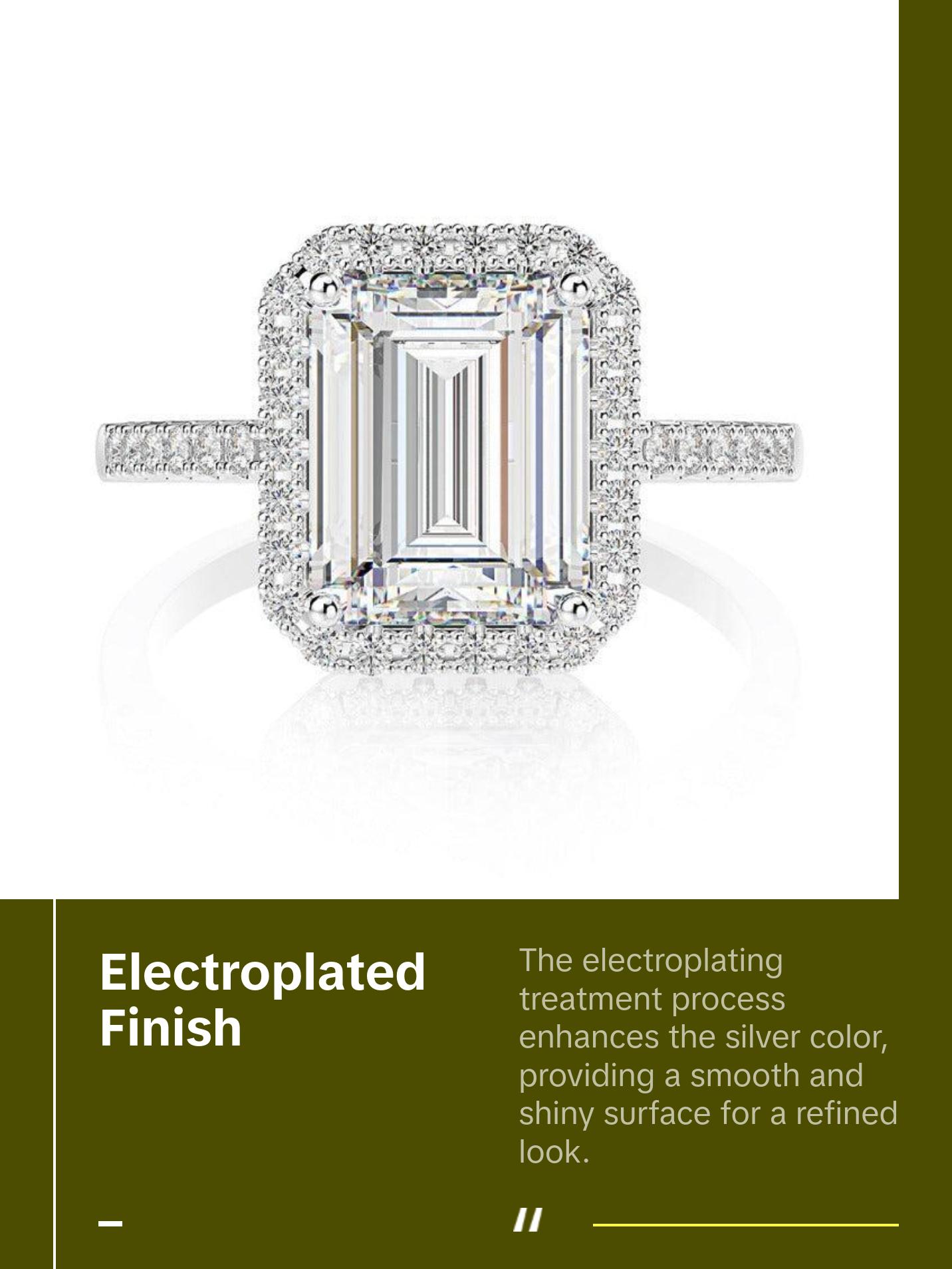 Sterling Silver Rectangular Ring