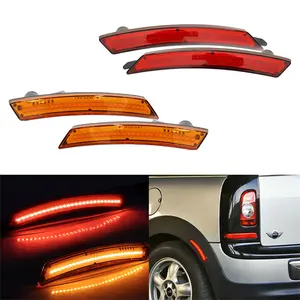 4PCS LED Side Marker Lights For Mini Cooper R55 R56 R57 R58 R59 R60 R61 2007 2008 2009 2010 2011 2012 2013 Replace OEM # 63132751333 rear, left; 63132751334 rear, right