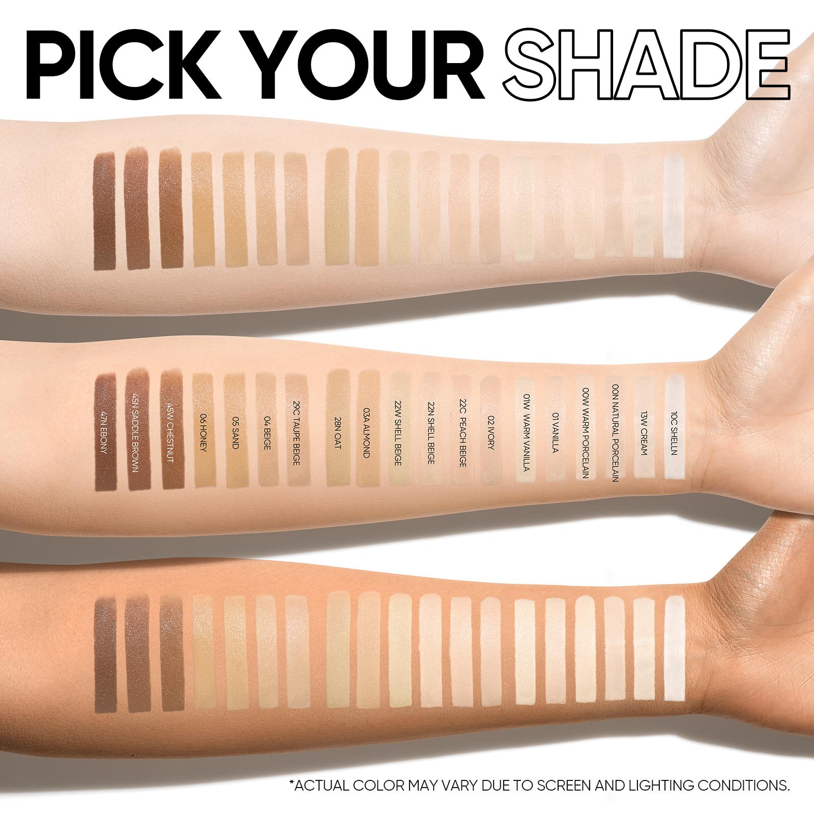 [New Shade Launch] SKINTIFIC Cover All Perfect Cushion Foundation Full Coverage Weightless Skin Fit Satin Glow Oil Control Waterproof Sweatproof Flawless BB Cream CC Makeup Buildable For All Skin Type - Silicone Smooth Compact