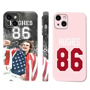 USA Hockey Golden Goal Jack Hughes Phone Case, Quinn Hughes Team USA Olympic Gold Medal Phone Cover, #86 Hughes Brothers 17 Air Pro Max IPHONE 16 Pro Max 12 15 14 13 11 Protection Hard Casing  shockproof mobile  Phone Case