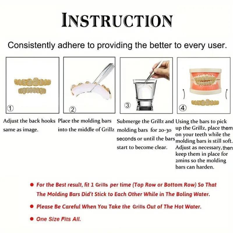 Big Sparkling Sparkling Ice Out Teeth Hip Hop Top and Bottom Grills Oral Punk Hat Cosplay Party TG134 Oral Accessories Mask