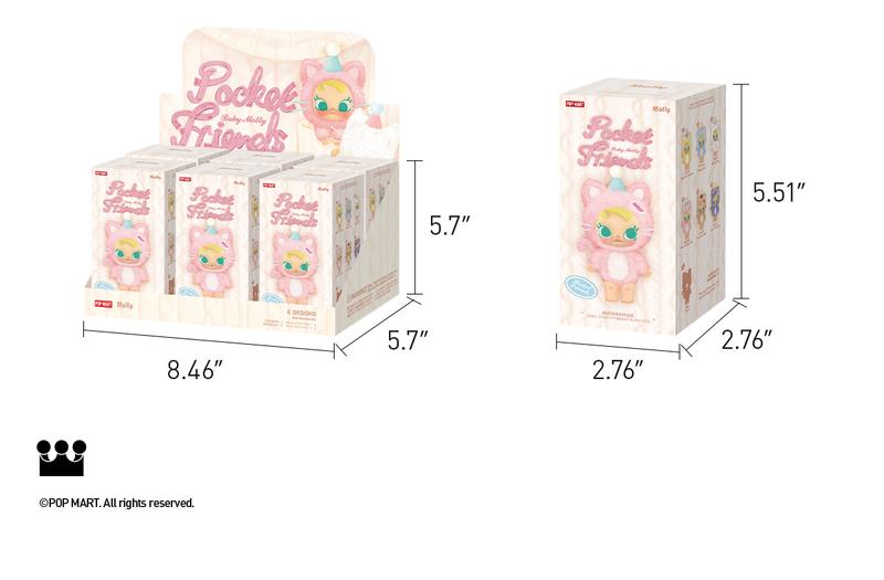 [Spanish]-Baby Molly Pocket Friends Series – Peluche de Vinilo Colgante en Caja Sorpresa