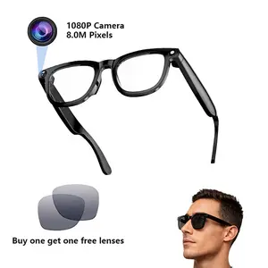 New AI Smart Glasses for Photography with Camera, 8MP Photos, Real-Time Translation, Object Recognition, ChatGPT Integration