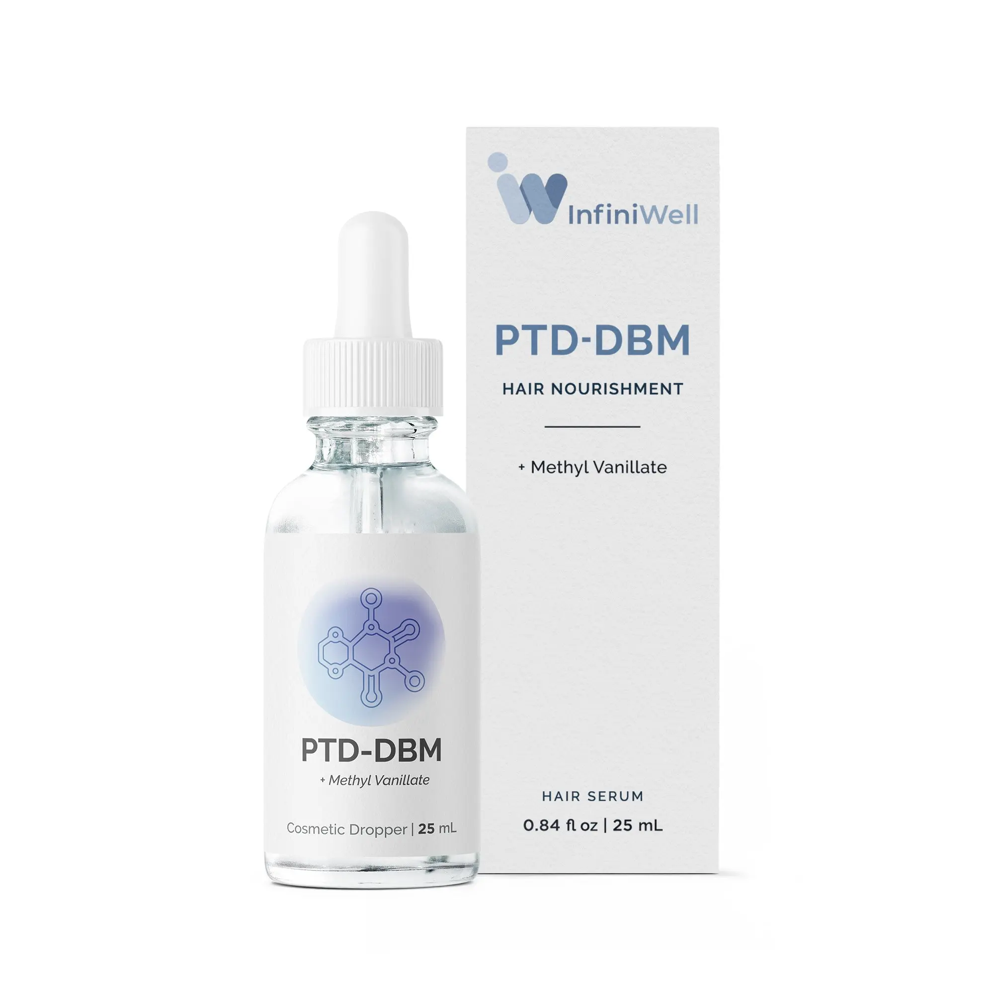 InfiniWell PTD-DBM Peptide Hair Serum for Fuller-Looking Hair, Physician-Formulated Scalp Serum with Methyl Vanillate, Supports the Appearance of Thicker, Denser-Looking Hair