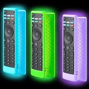 3 Pack Cover for Vizio Remote, Compatible with Vizio Remote Case XRT136 / XRT140 D Series Universal Smart TV Control Replacement Silicone Skin Sleeve Glow in The Dark