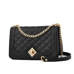 Women's Diamond Quilted Chain Bag, Shoulder Handbag & Crossbody Bag, Flap Small Square Bag, Large Capacity All-Season Daily Commute Bag, Perfect for Moms On-the-Go