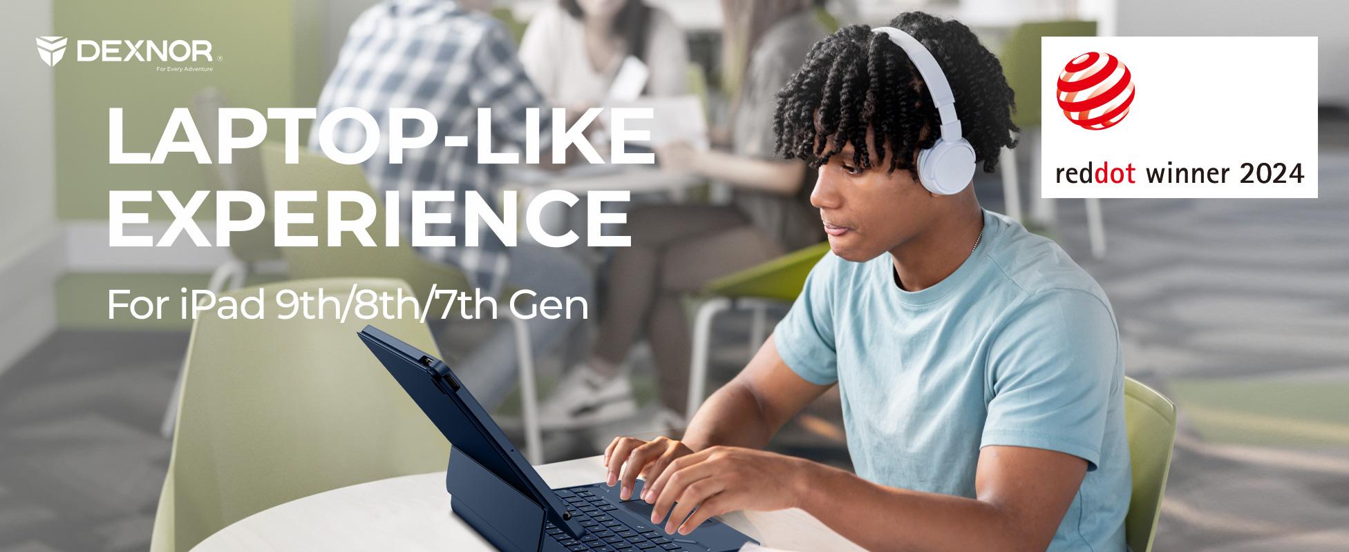 Dexnor for iPad 9th Generation Case with Keyboard Floating Cantilever Magnetic Stand Multi-Touch Trackpad Backlit Pencil Holder Magic Style Keyboard Case for iPad 9th/8th/7th Gen 10.2 inch