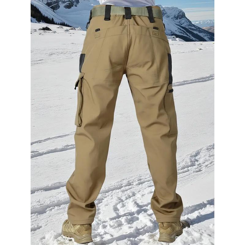 HOMUG Men's Tactical Sport Pants, Multi-Pocket Windproof and Warm Fleece Pants, Suitable for Outdoor Activities, Sports and Casual Wear, Soft Shell Fabric, Suitable for Wearing in Autumn and Winter. SpringStatements