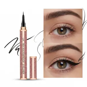 Waterproof Liquid Eyeliner Pen – Smudge-Proof, Transfer-Proof, Long-Lasting Black Eyeliner with Precision Sponge Tip for Smooth Defined Lines and Sharp Winged Liner, Quick Easy Application for Beginners, Sweatproof Eye Makeup for Daily Wear, Party