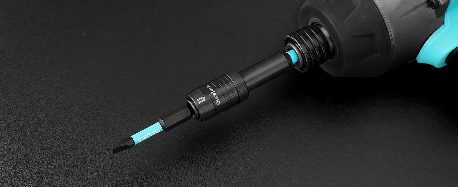 #JumpstartSale DuraTech 53 Pack Impact Screwdriver Bit Set with Tough Case, S2 Steel Security Torx Bit Set, CNC Machined Tips, 1" & 2" Long Impact Bits with extendable bit holder and magnetic nut driver