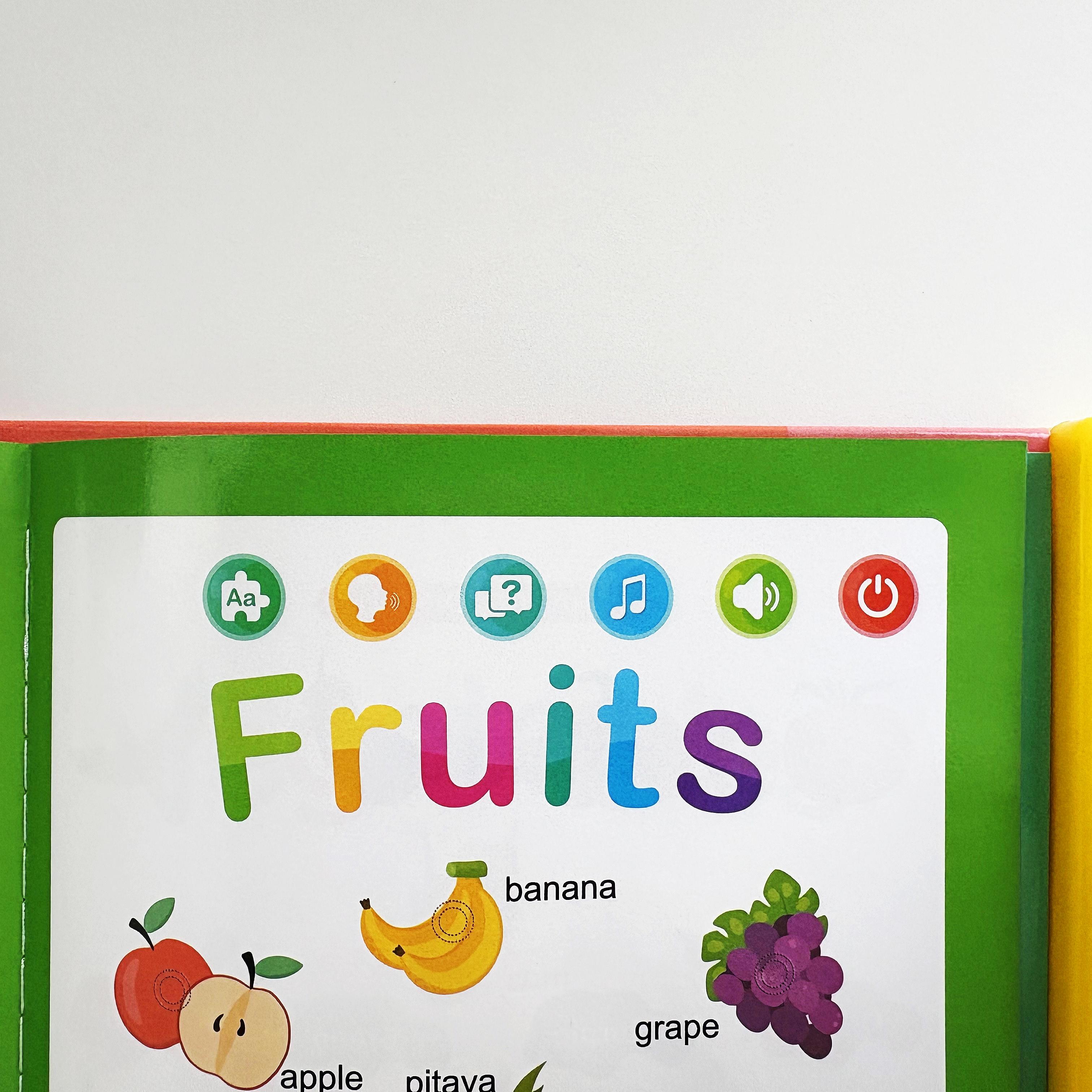 Educational Toy for Kids Ages 3–6 – Talking Sound Book with 114+ Words, 7 Themes, 4 Songs  Interactive Learning for Early Education| Encourages Independent Play & Fun Learning for Kids Vocabulary Flashcards Colorful Round Square Circle Animals