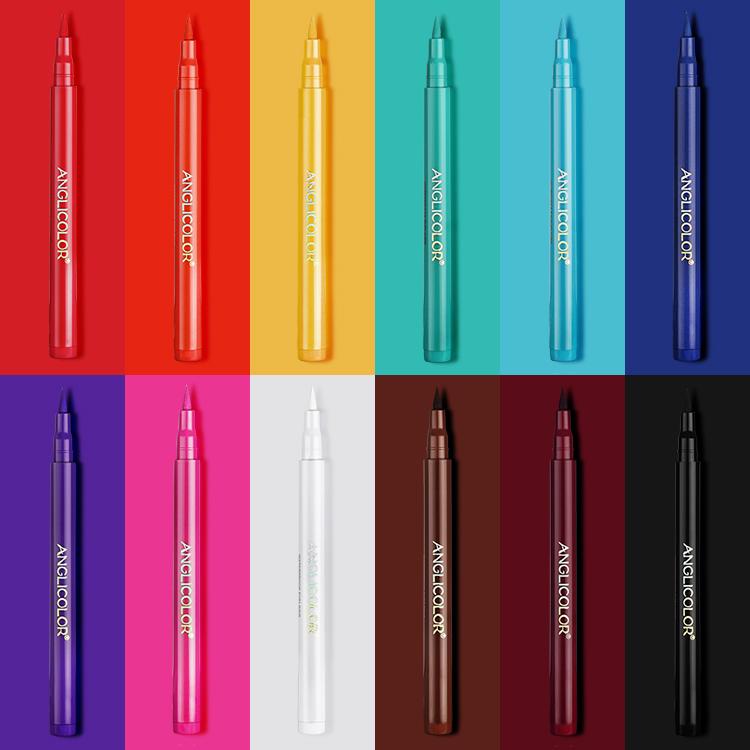 12 color set liquid eyeliner quick-drying waterproof long-lasting sweat-proof liquid eyeliner anti-smudge eyeliner set