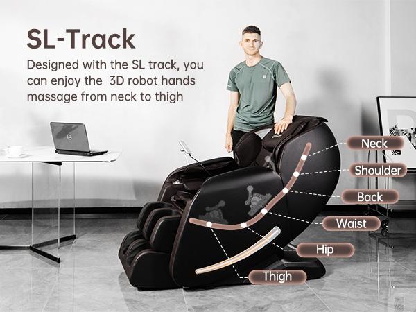 Real Relax 2024 massage chair F6 full body zero gravity SL-Track shiatsu recliner with heat Bluetooth foot roller APP control massage recliner comfort