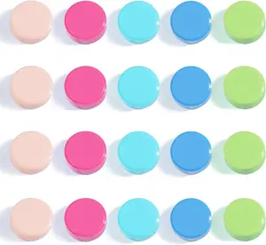 Fridge Magnets, 20 Pack Strong Refrigerator Magnets - Heavy Duty Small Round Magnets for Whiteboard Office Home, Cute Mini Magnet  for Locker Classroom Organization
