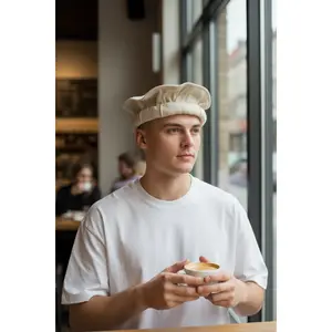 Pakol Afghan Wool Hat – Traditional Soft Wool Cap | Natural Cream