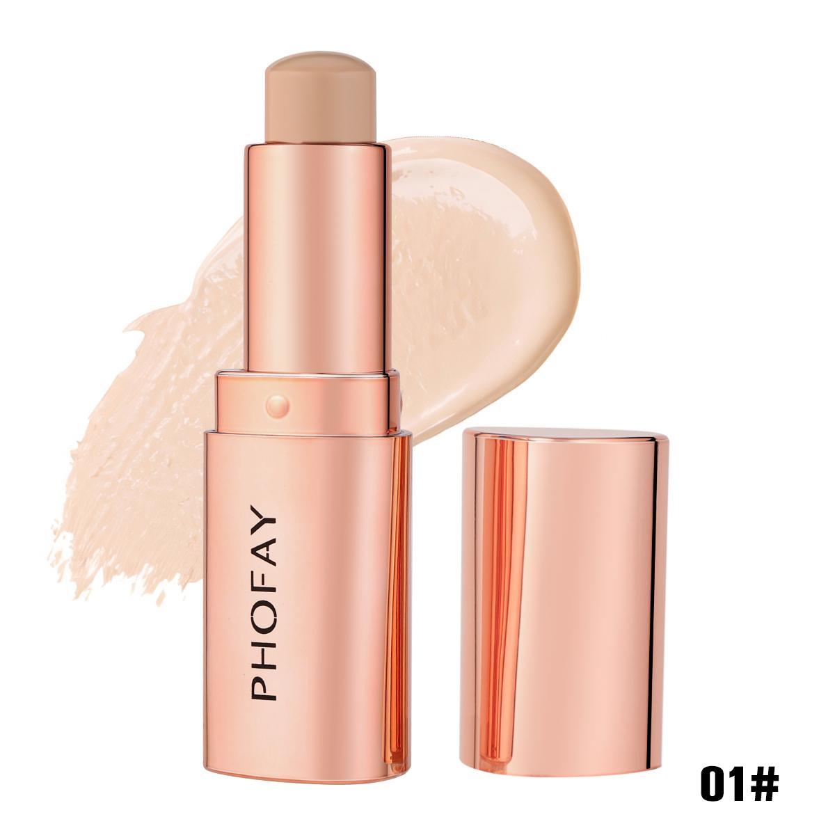 PHOFAY Contour Smooth Weightless Matte Base for Face Makeup Application with Contour Brush